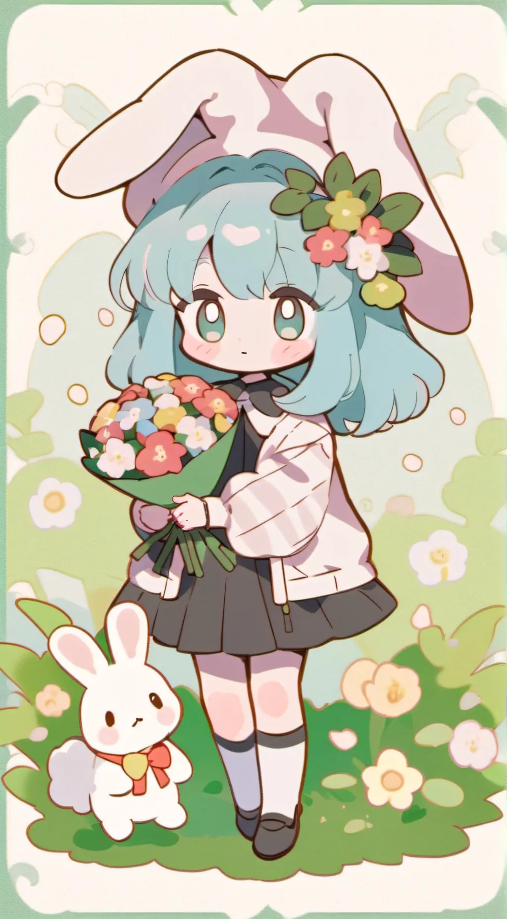 ai character: flow background