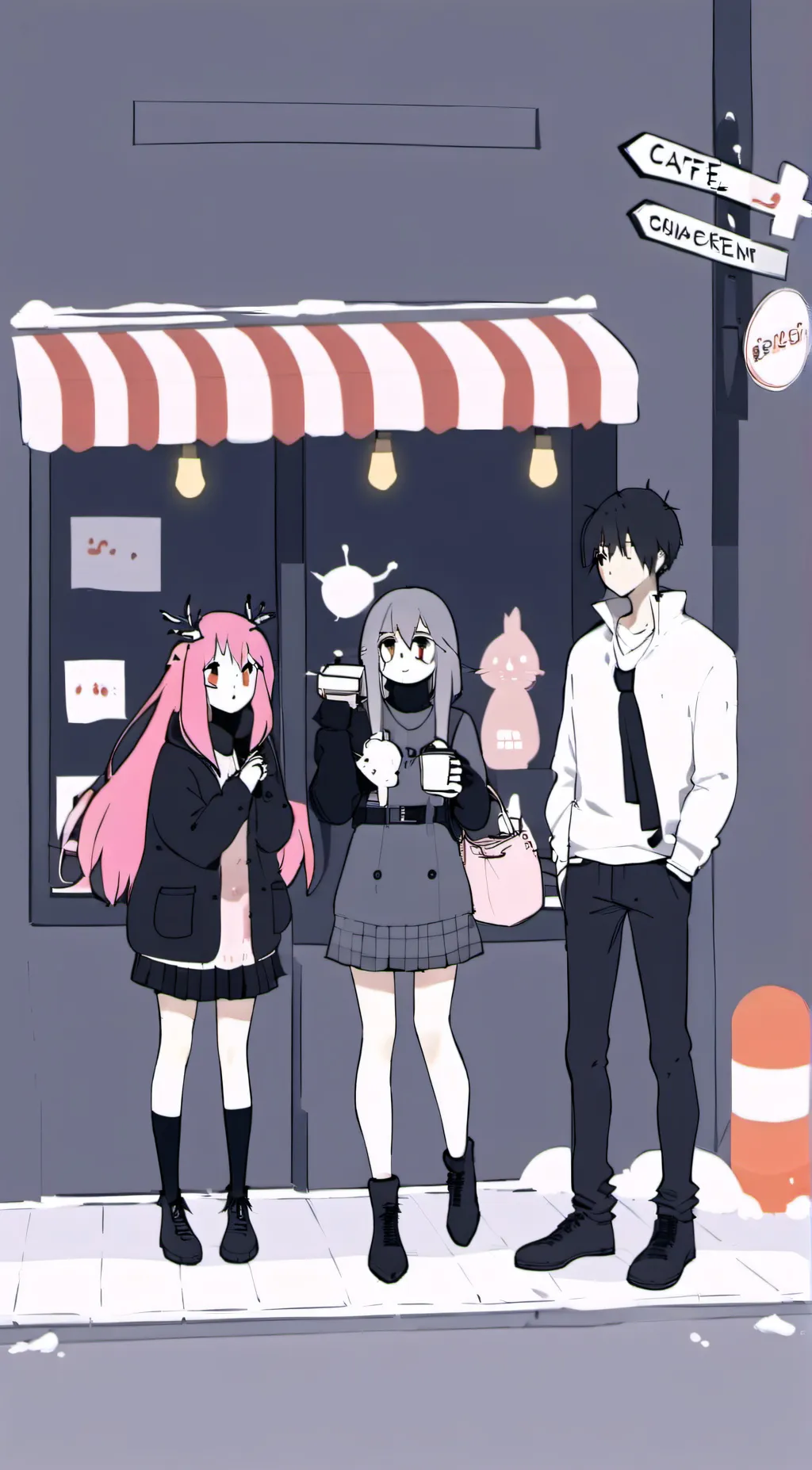 ai character: Rental cafe background