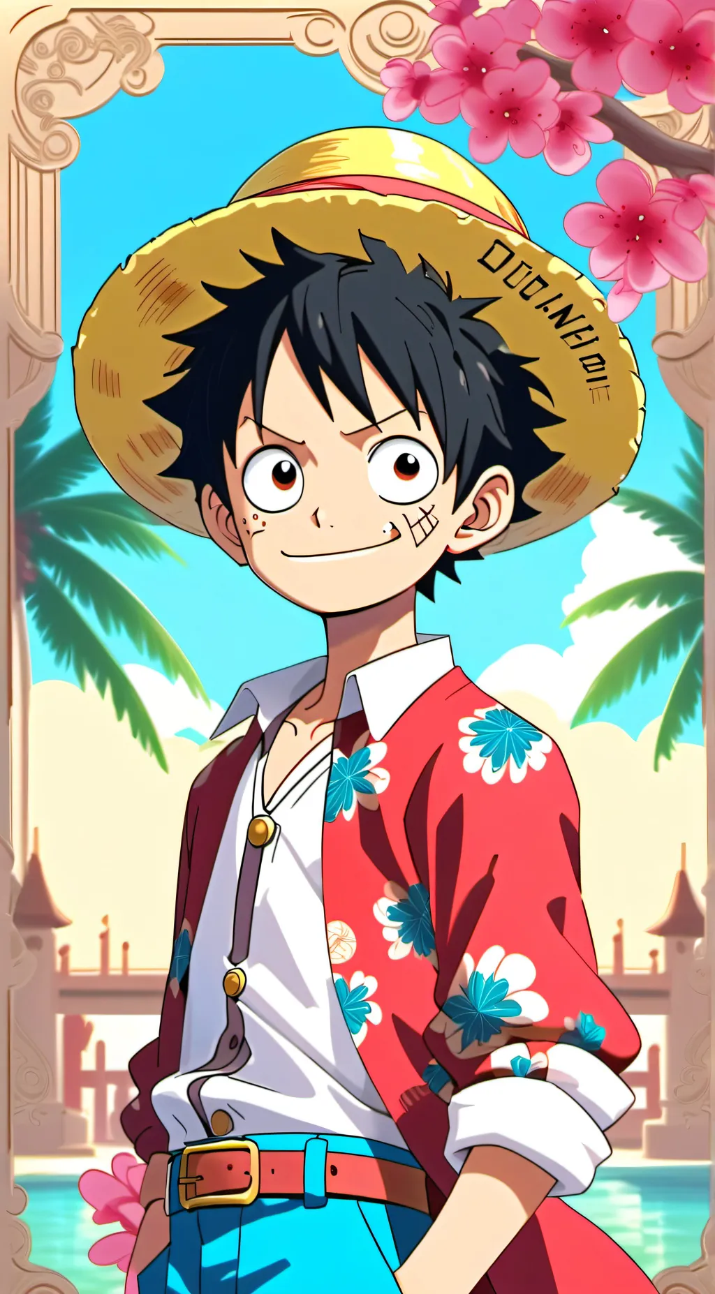 ai character: Luffy background