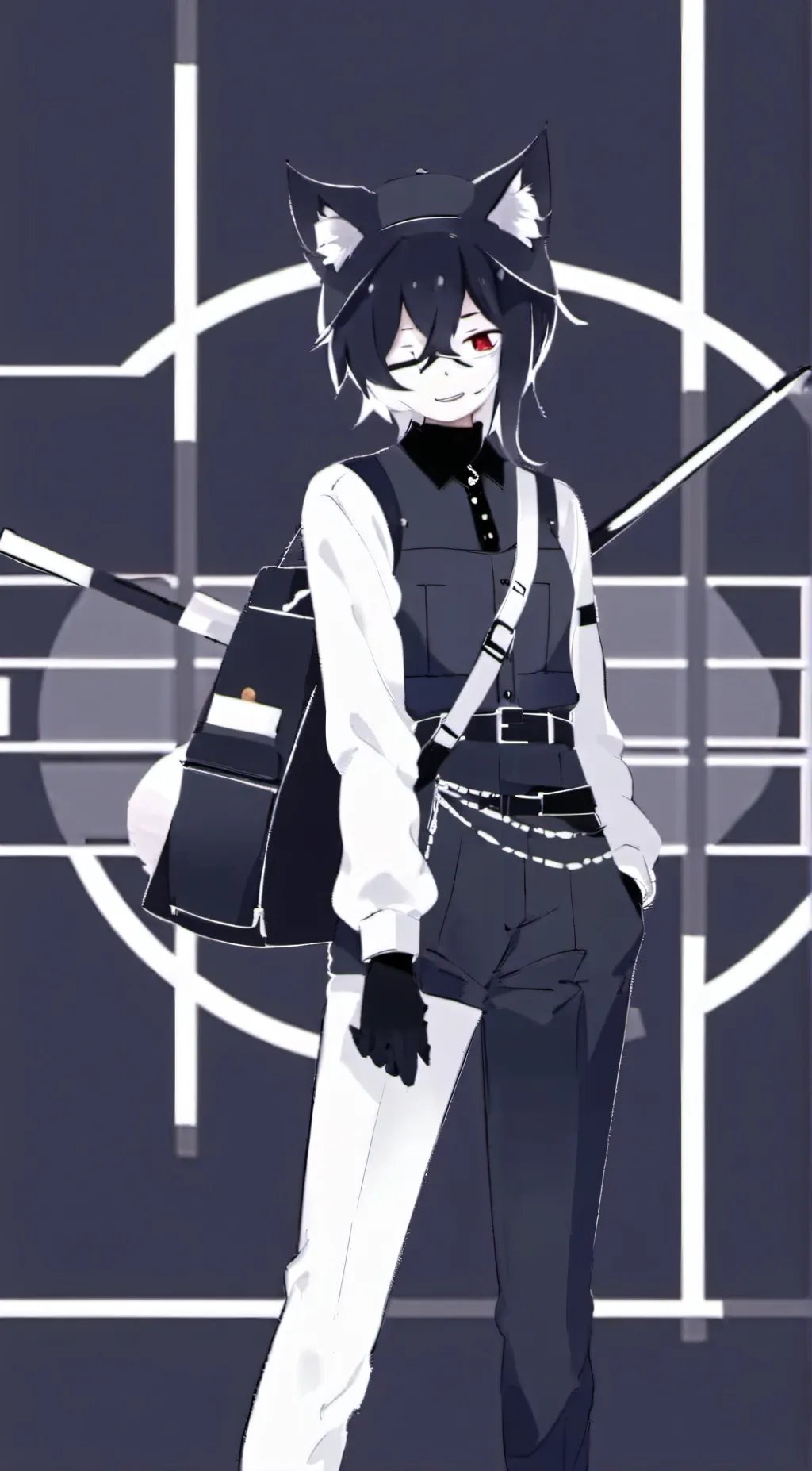 ai character: Miss circle  background