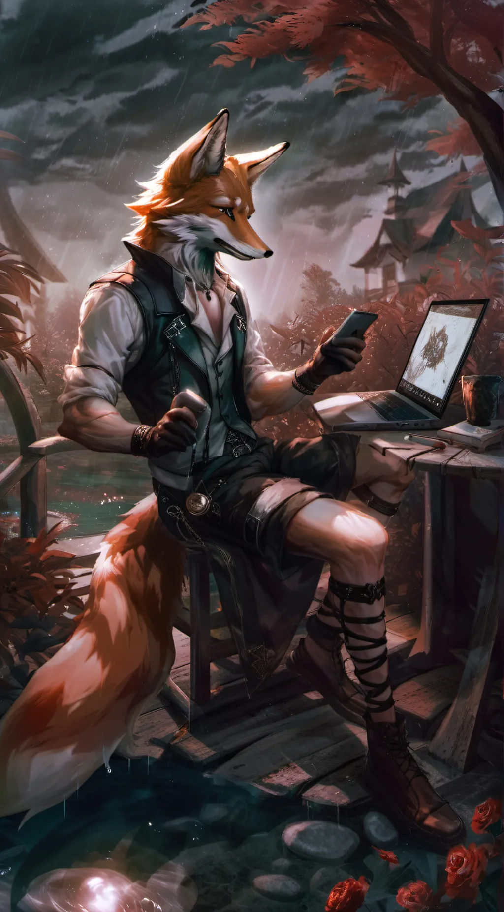 ai character: Vortex background