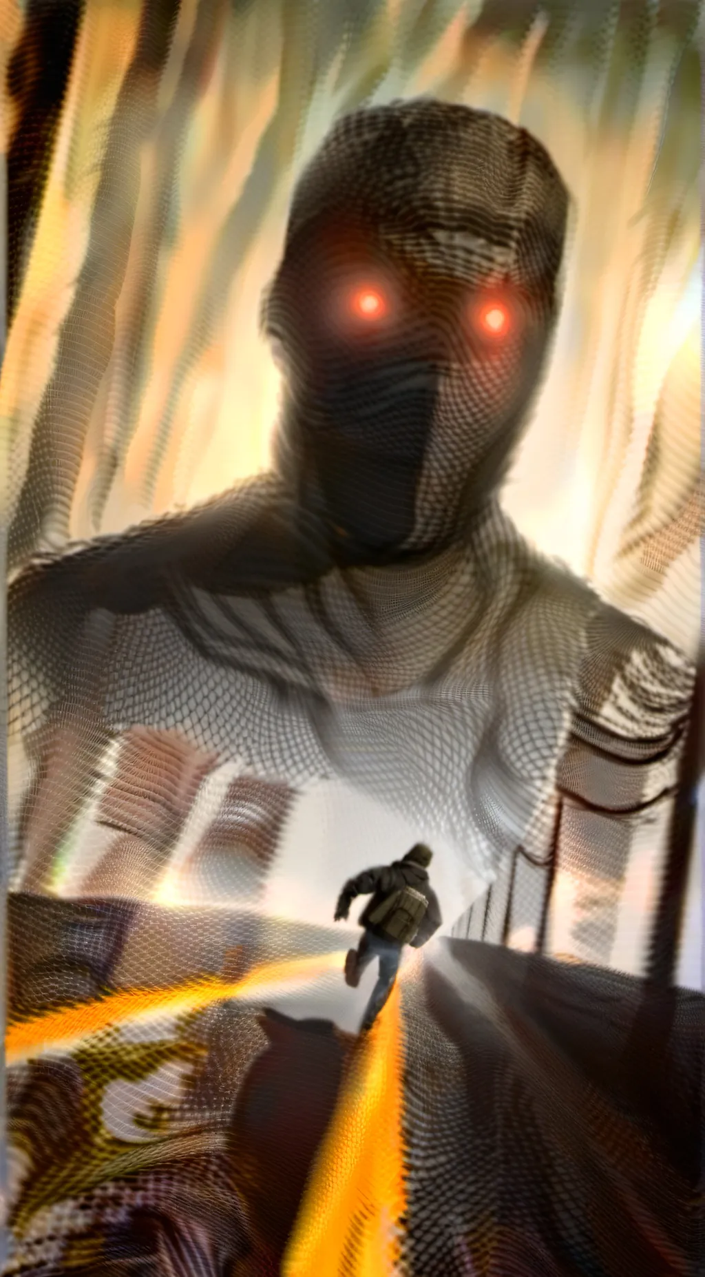 ai character: Glow background