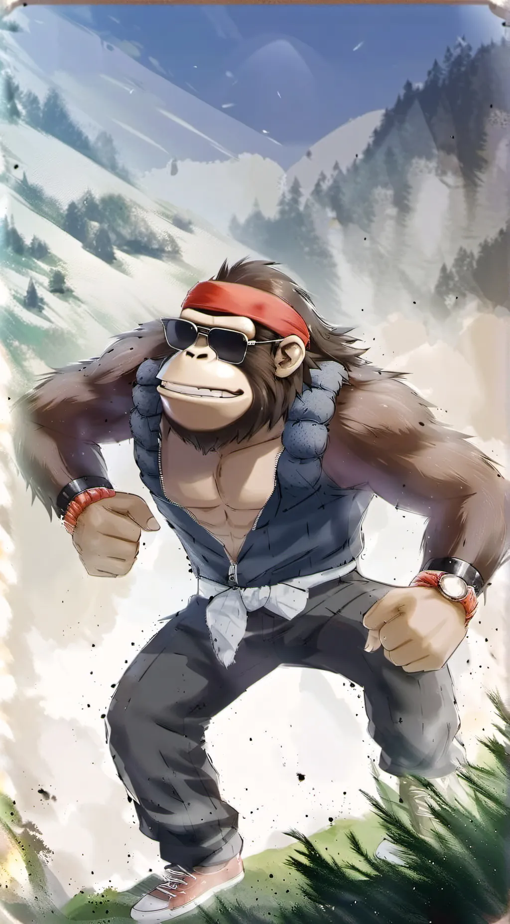 ai character: Funky Kong  background