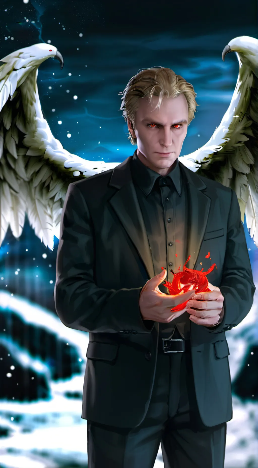ai character: Damien Thorn  background