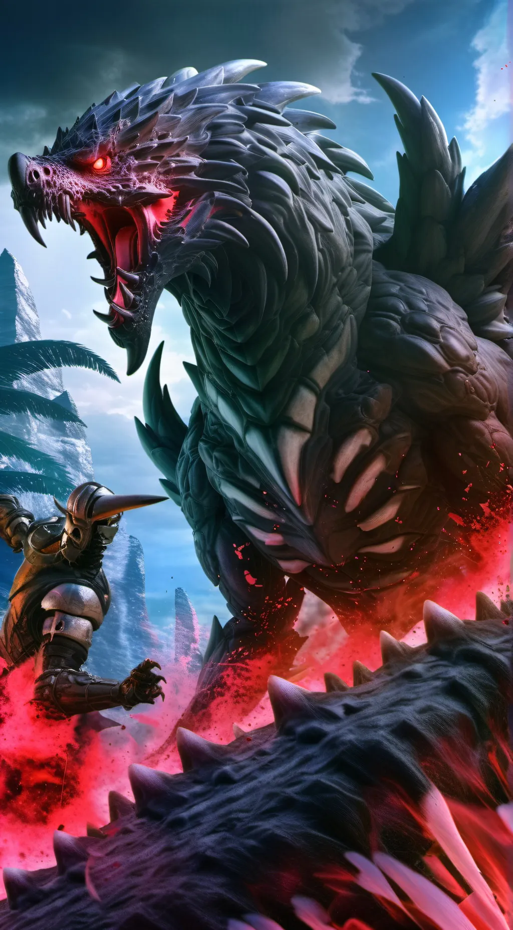 ai character: red-eyed beast background