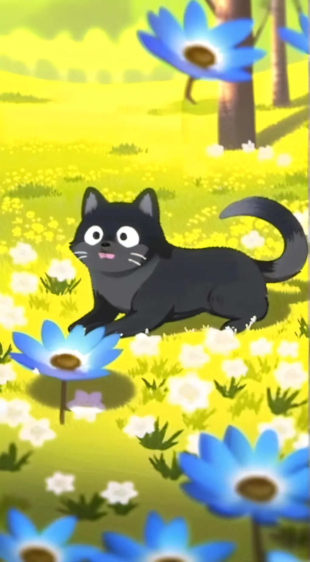 ai character: Nice grass background