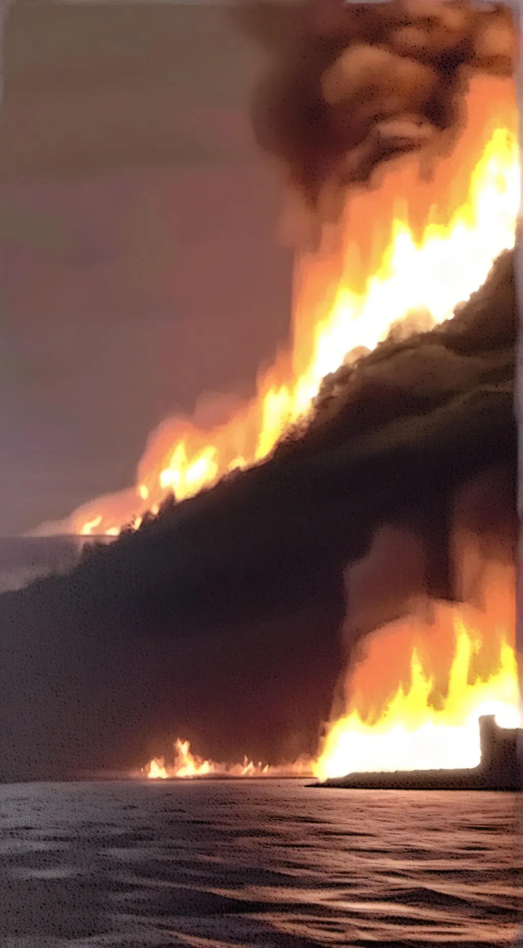 ai character: Fire background