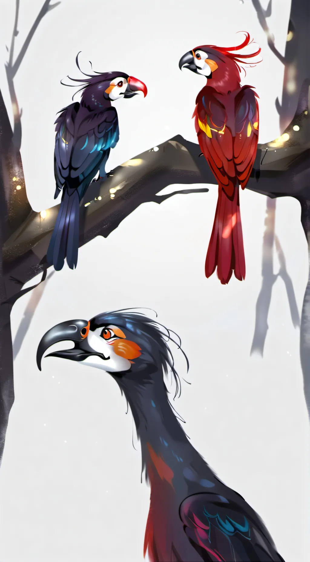 ai character: Smiling critters  background