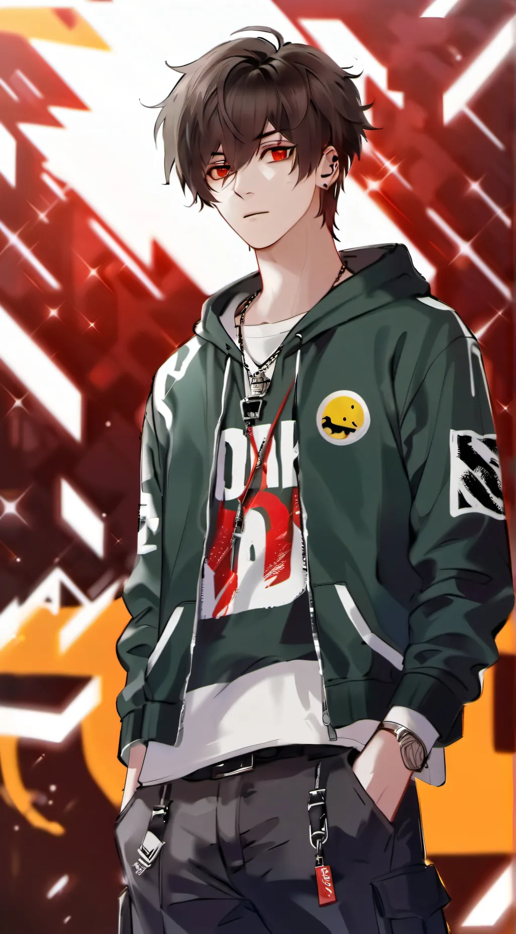 ai character: Theo..  background