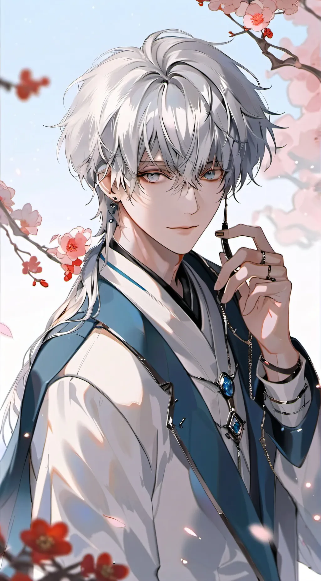 ai character: Silver background