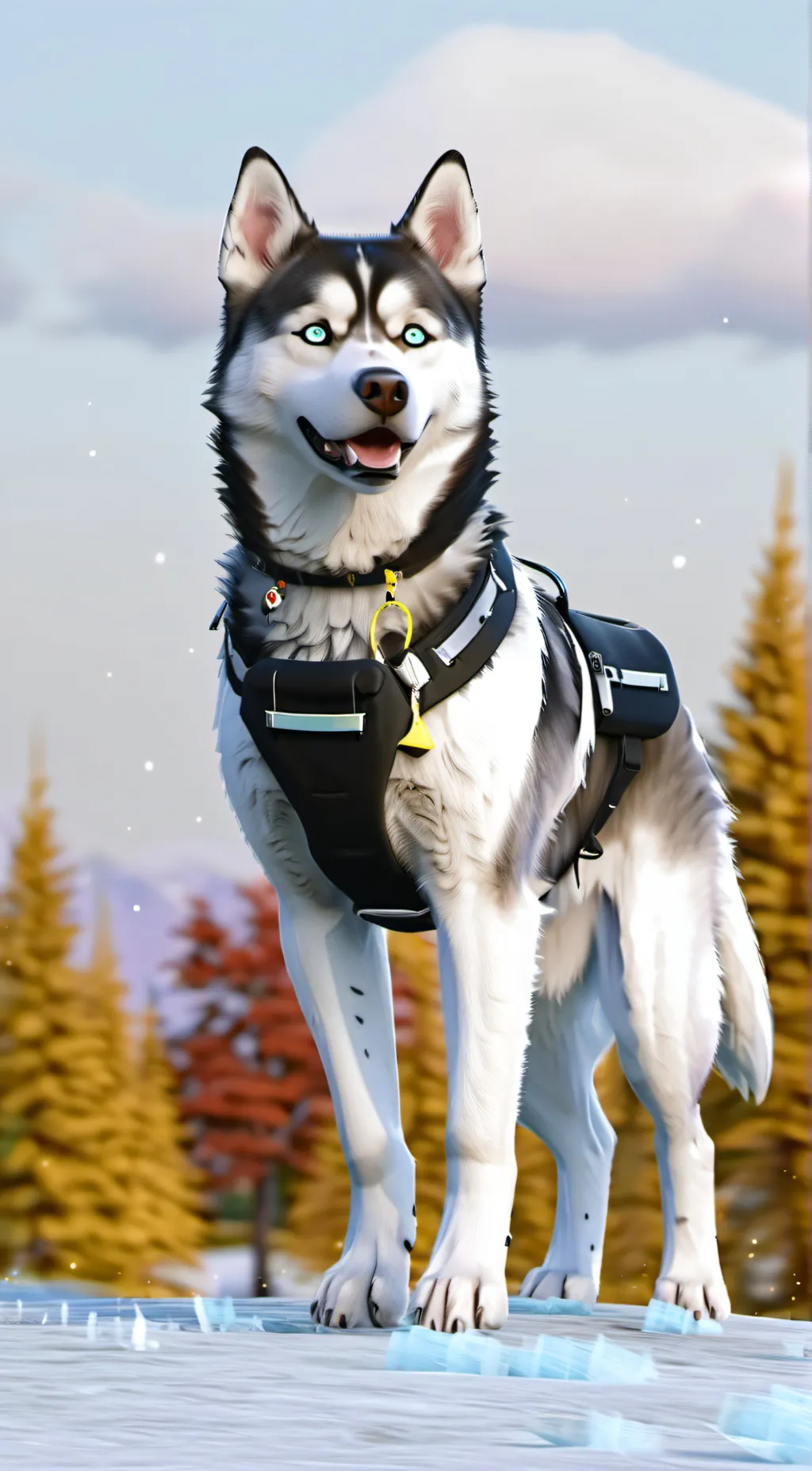 ai character: Winter  background