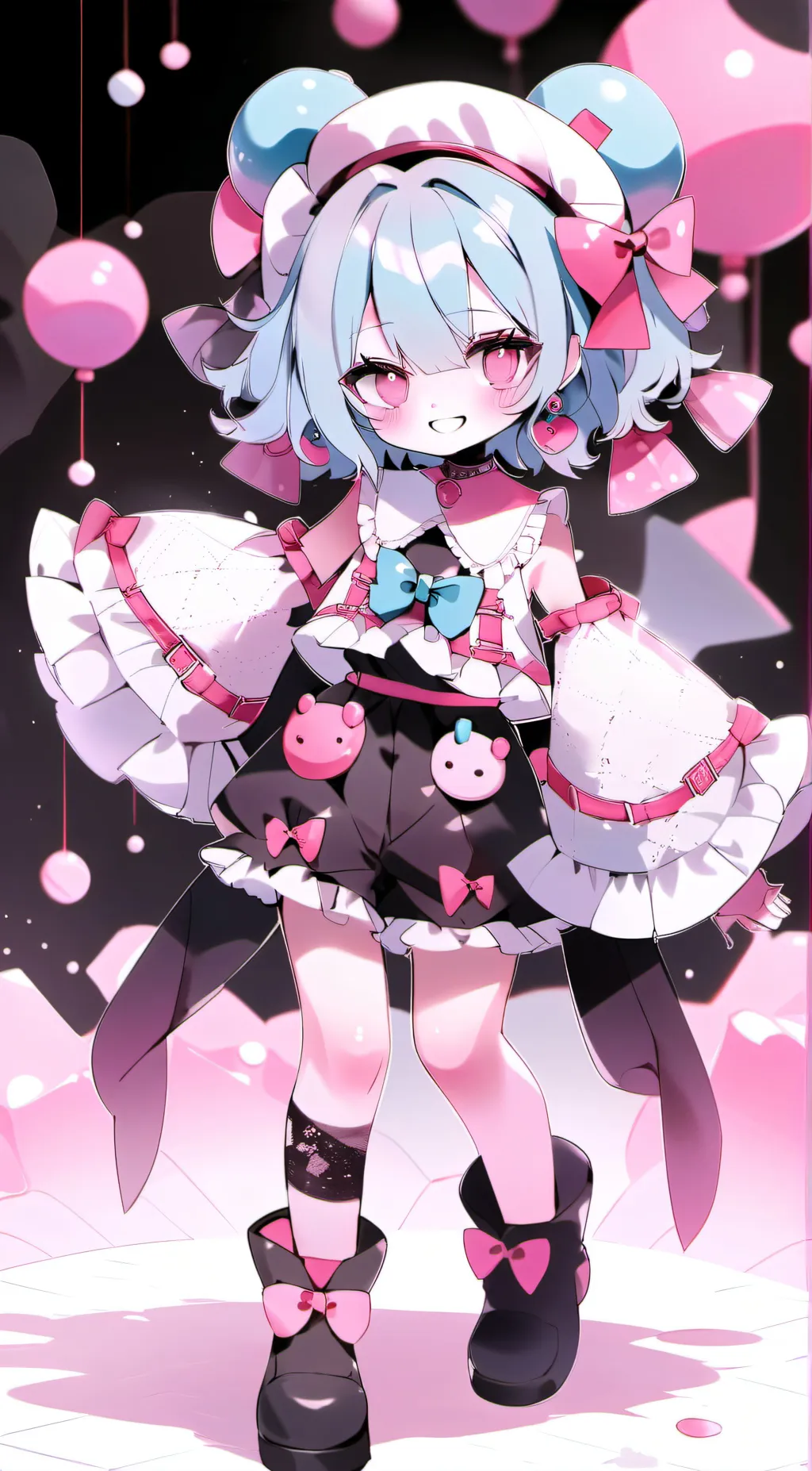 ai character: Violet background