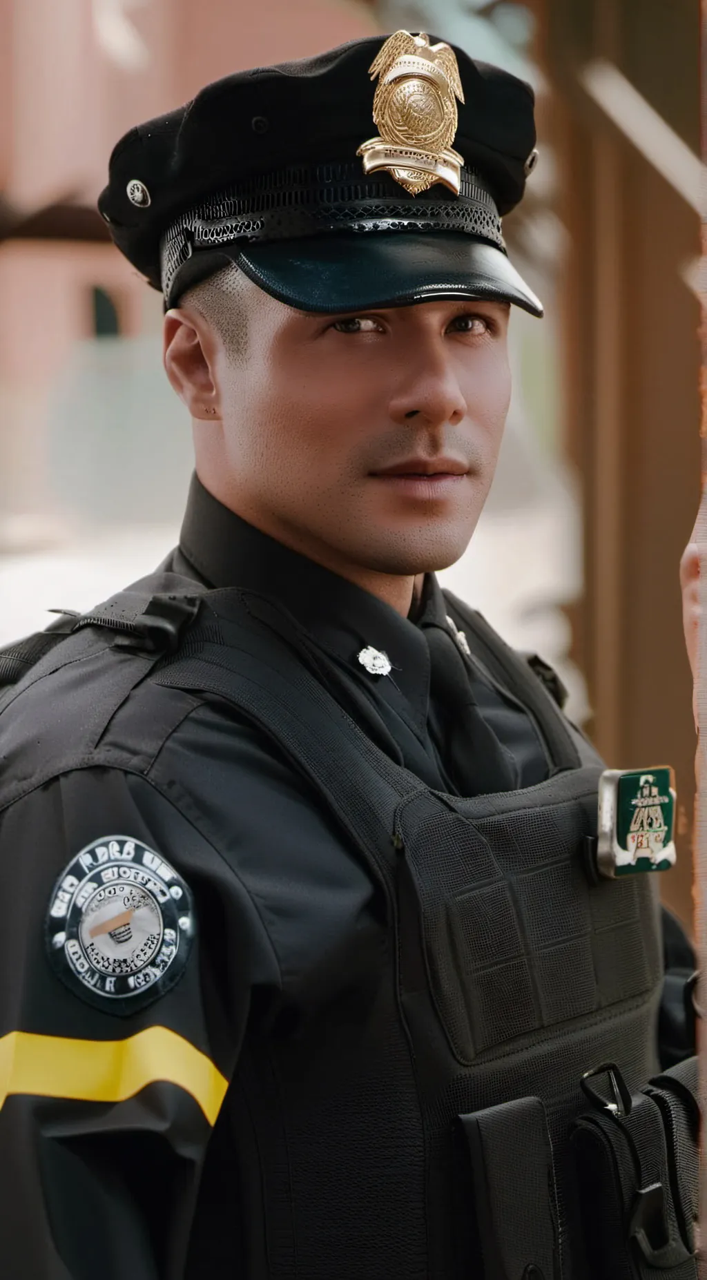 ai character: police officer  background