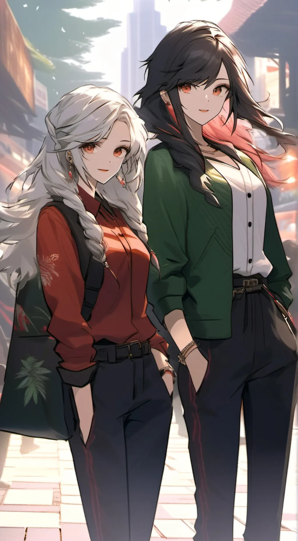 ai character: May and, June background