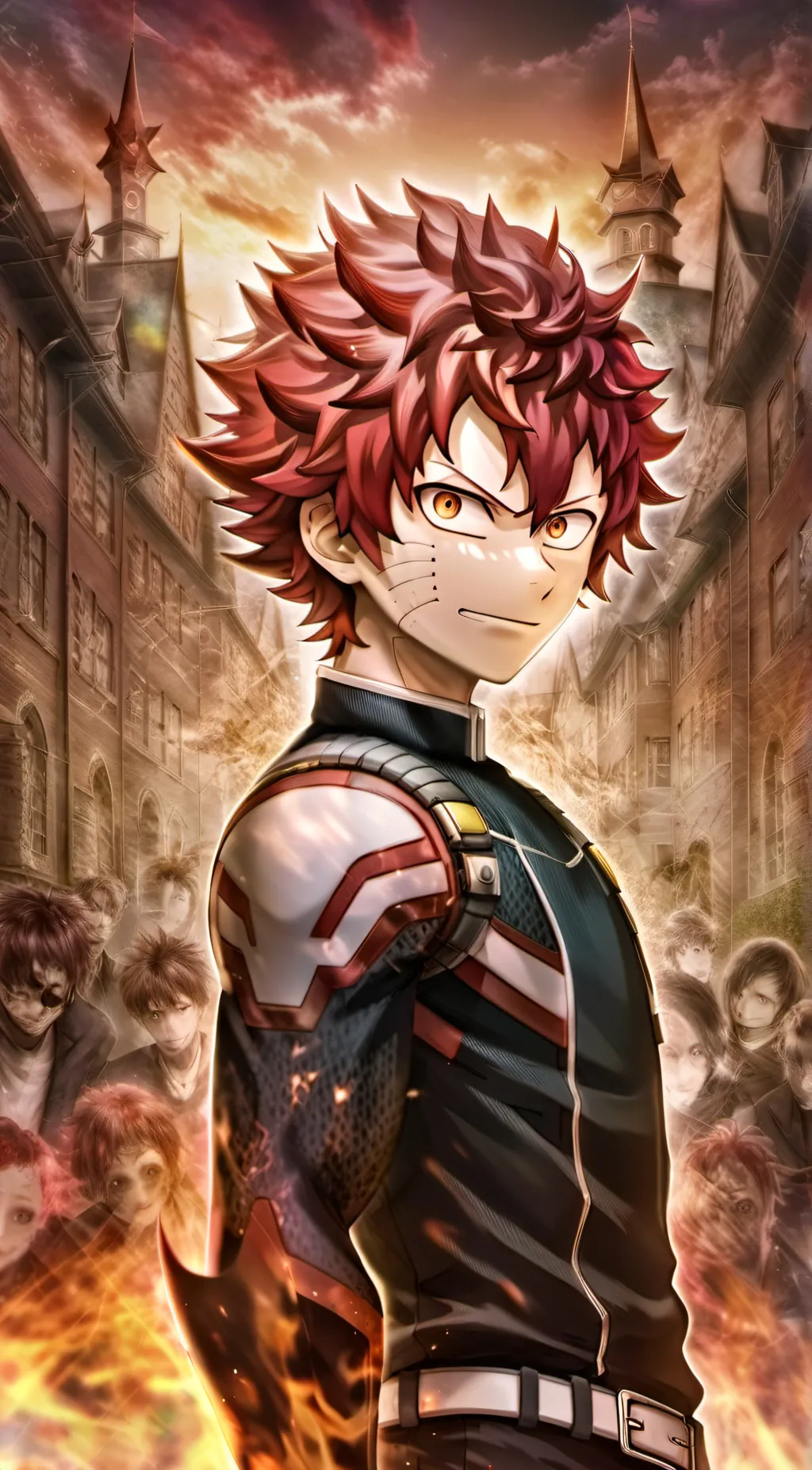 ai character: kirishima ❤️ background