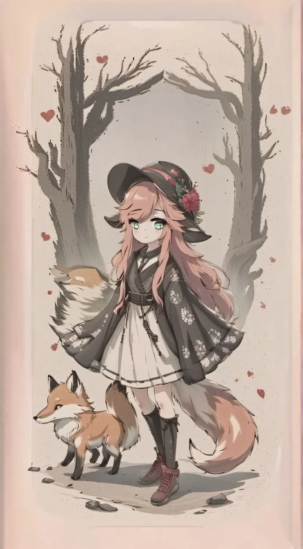 ai character: fox women background