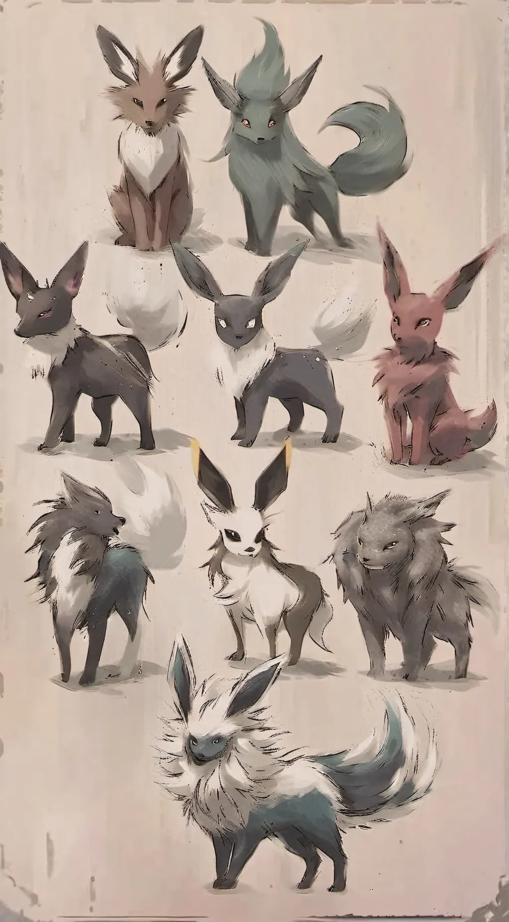 ai character: The Eeveelutions background