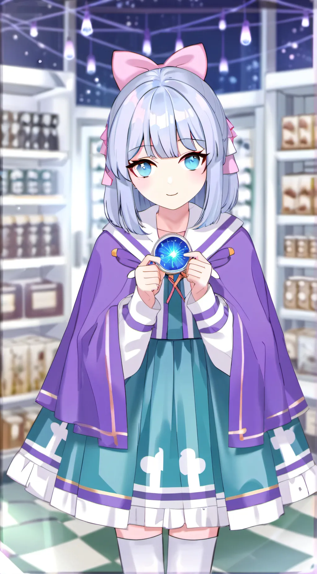 ai character: sapphire background