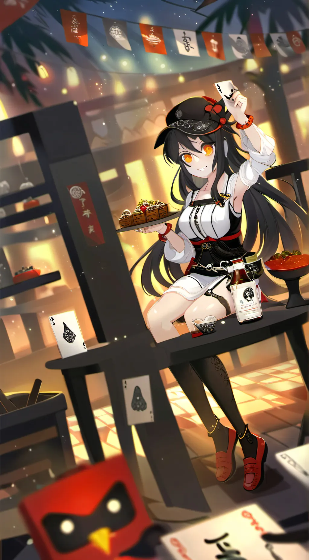 ai character: All girls scool background