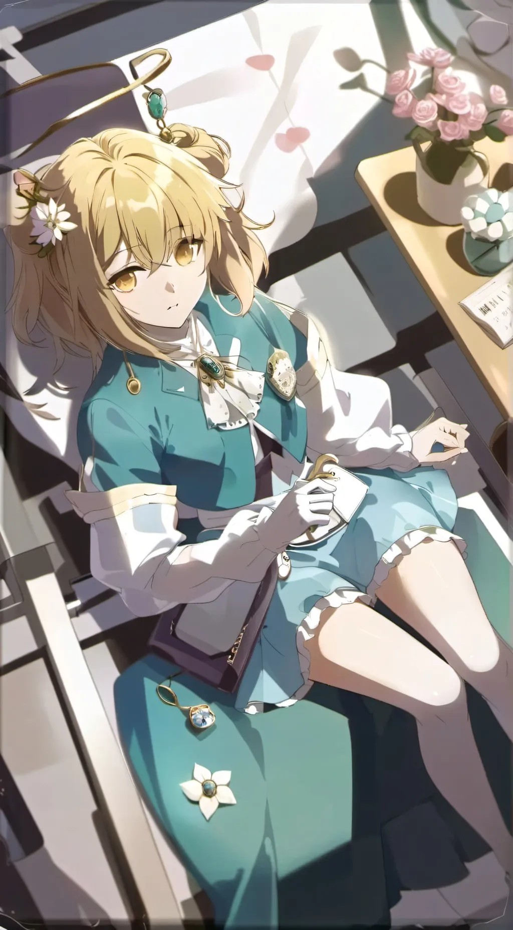 ai character: Snowy background