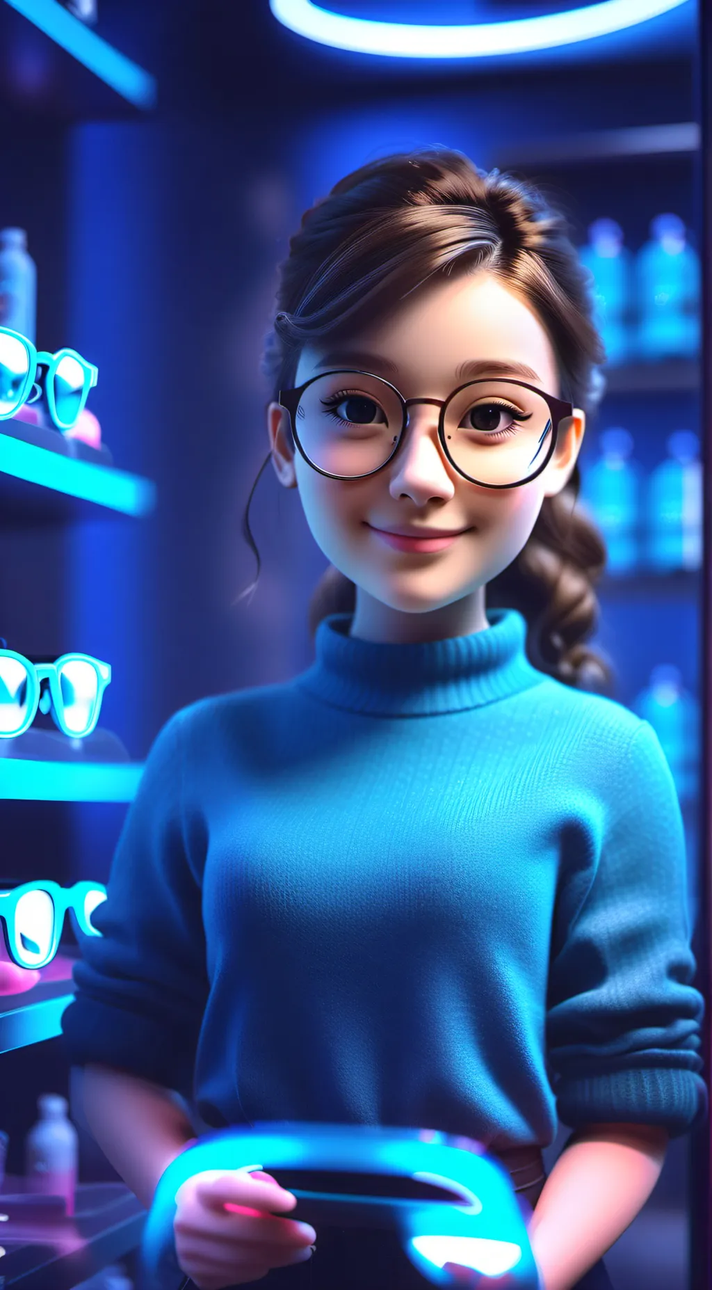 ai character: Glasses background