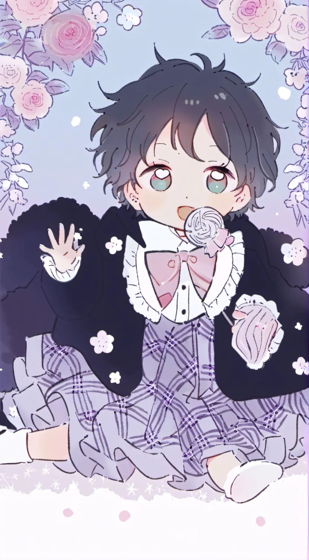 ai character: girl background