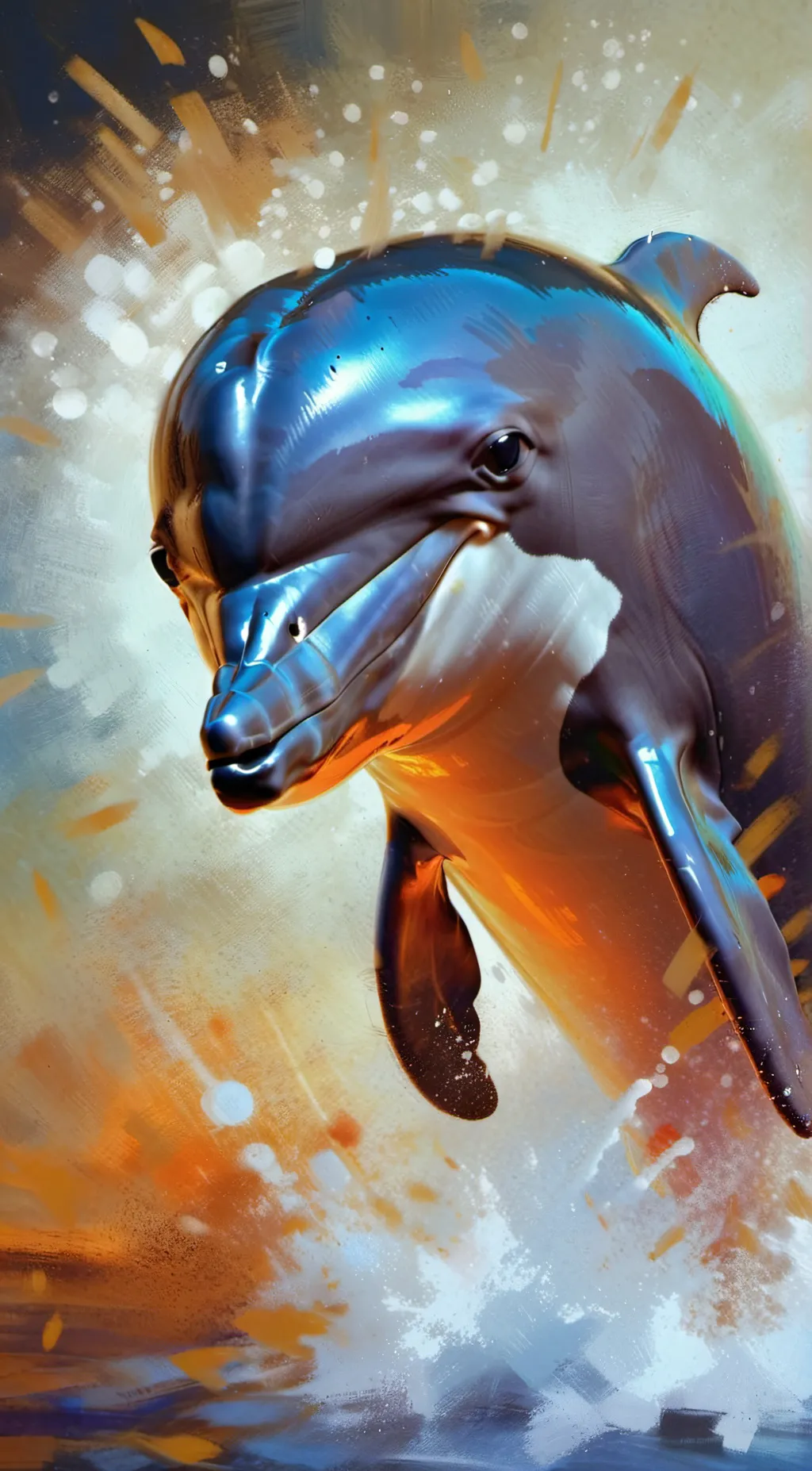 ai character: sam the dolphin  background