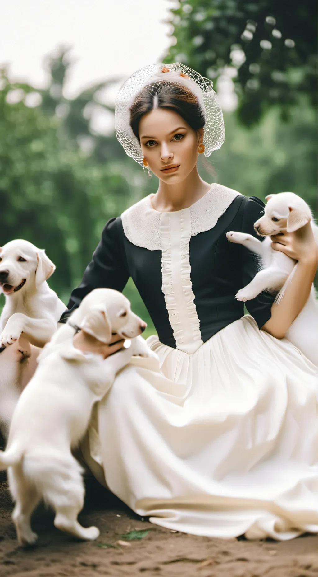 ai character: stolen puppies. background