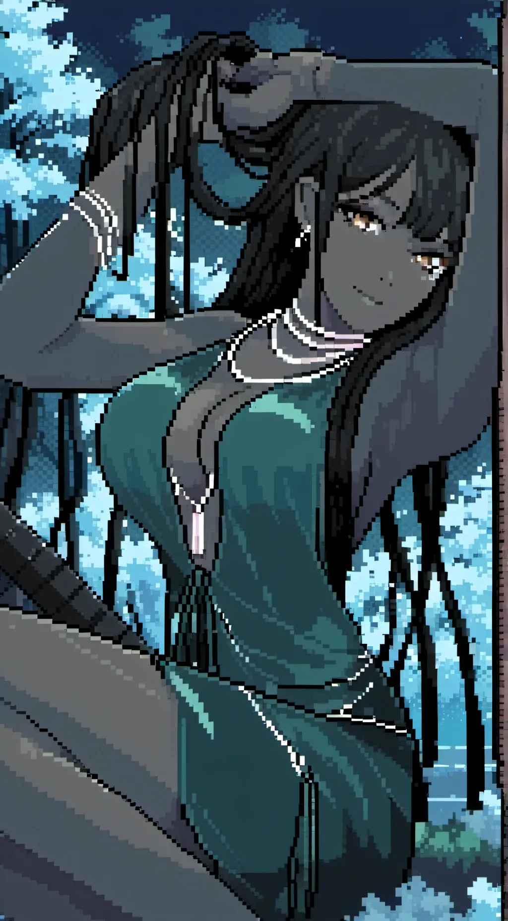 ai character: pearl rose background