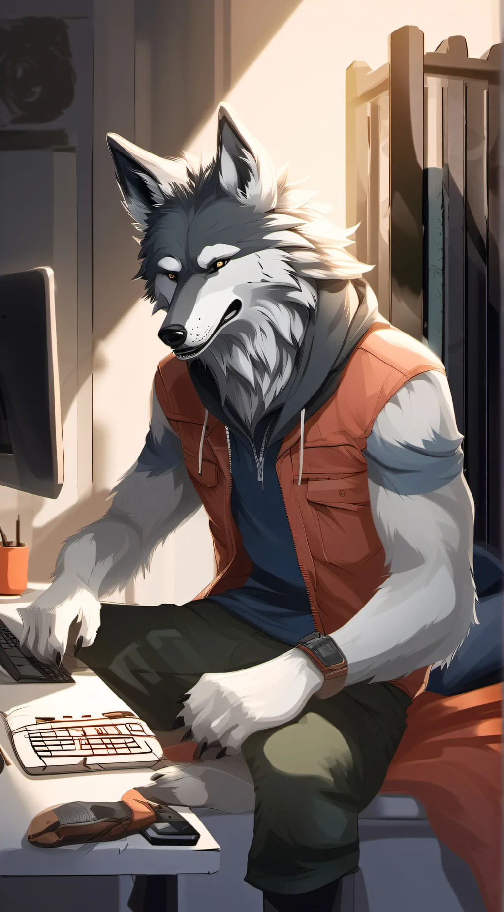 ai character: Vortex background