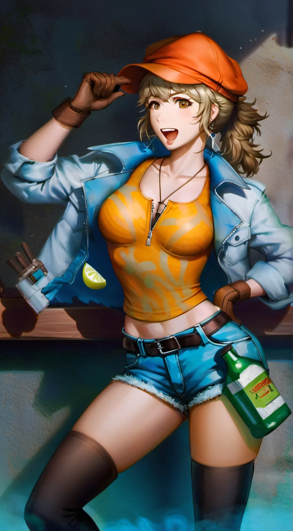 ai character: Cindy aurum  background