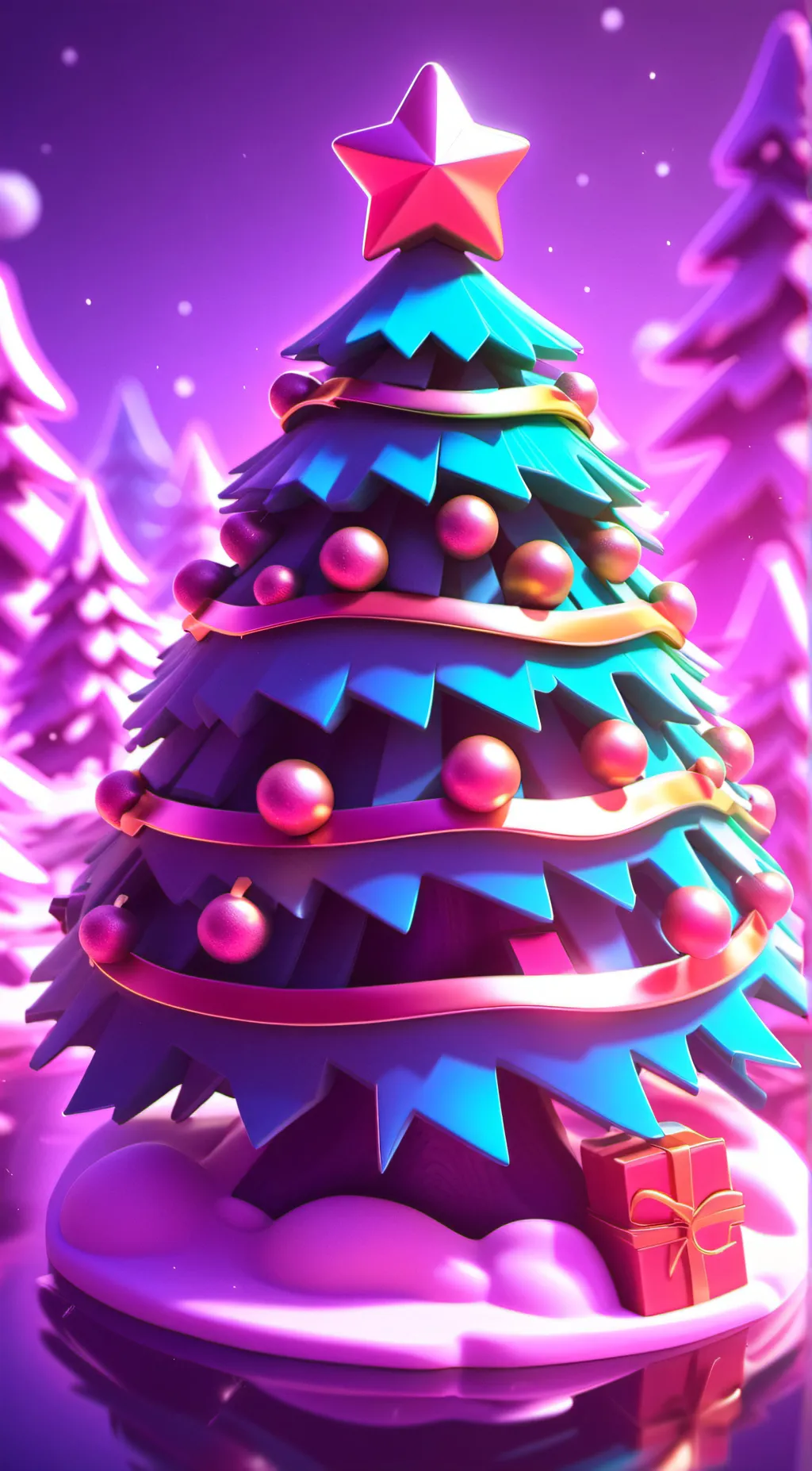 ai character: Christmas in hell background