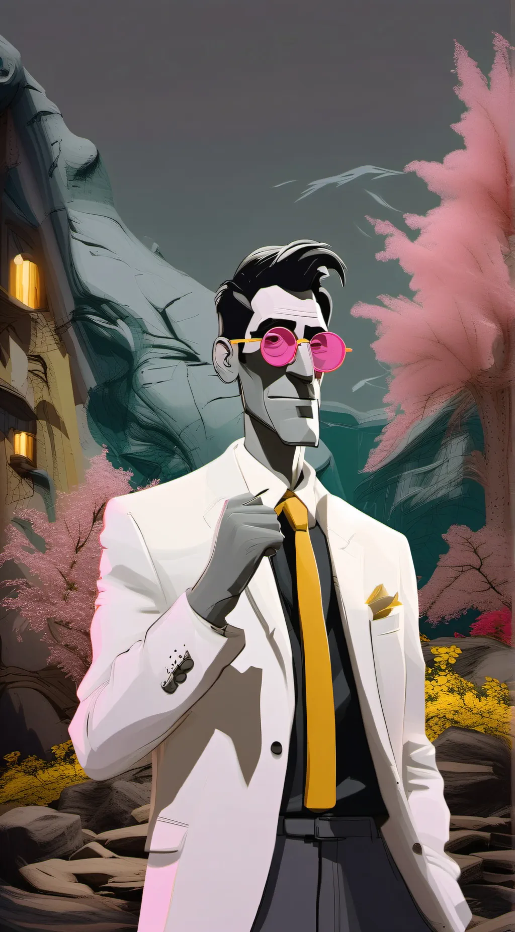 ai character: Man background