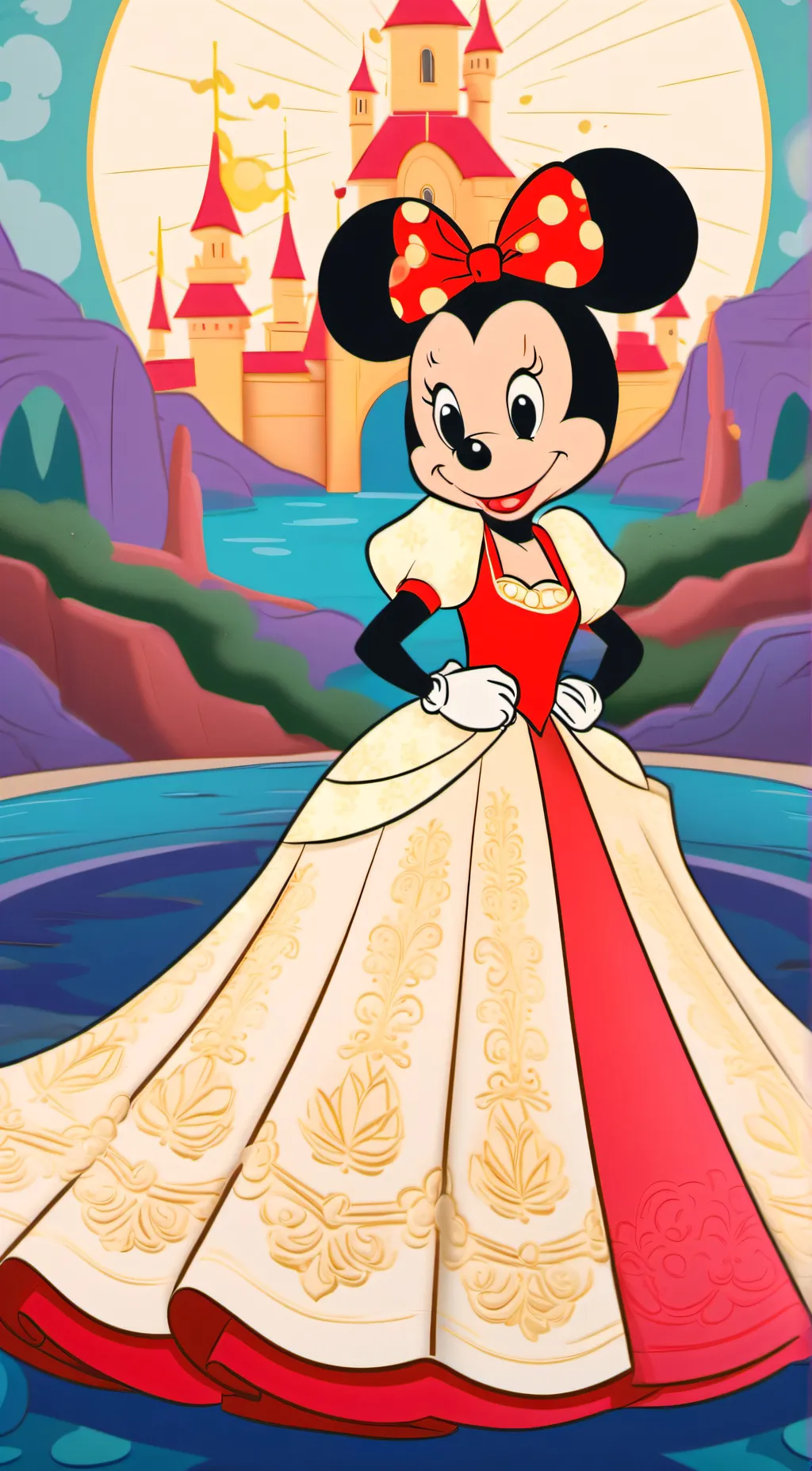 ai character: minne mouse background