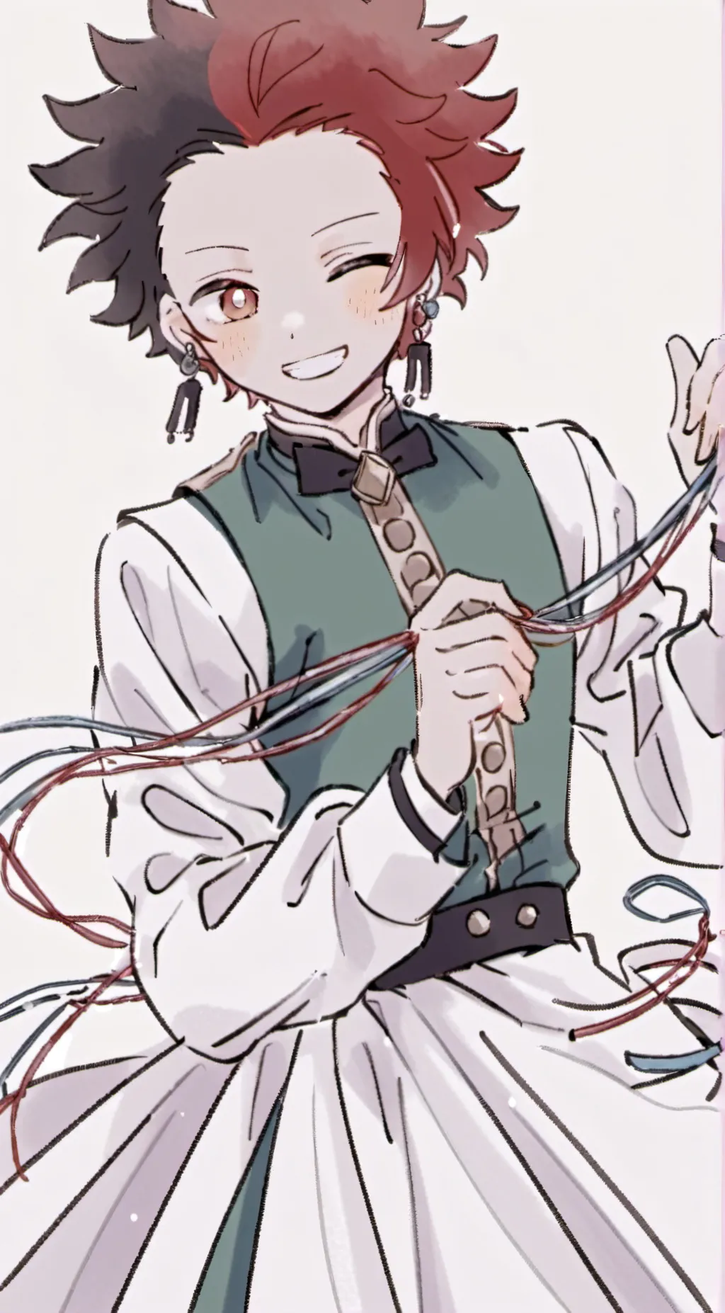 ai character: Tanjiro x muichior background