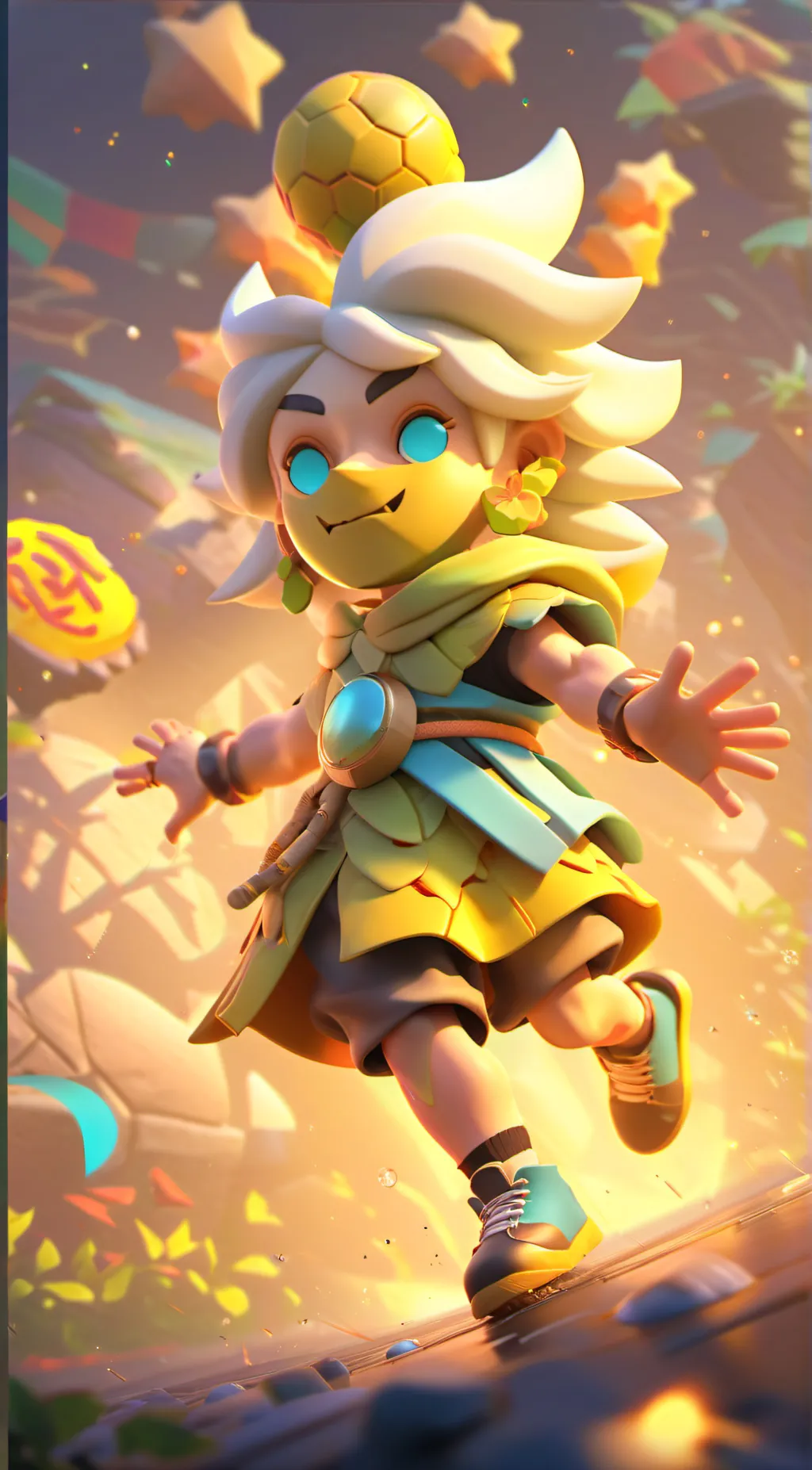 ai character: Kicking chicken RR background