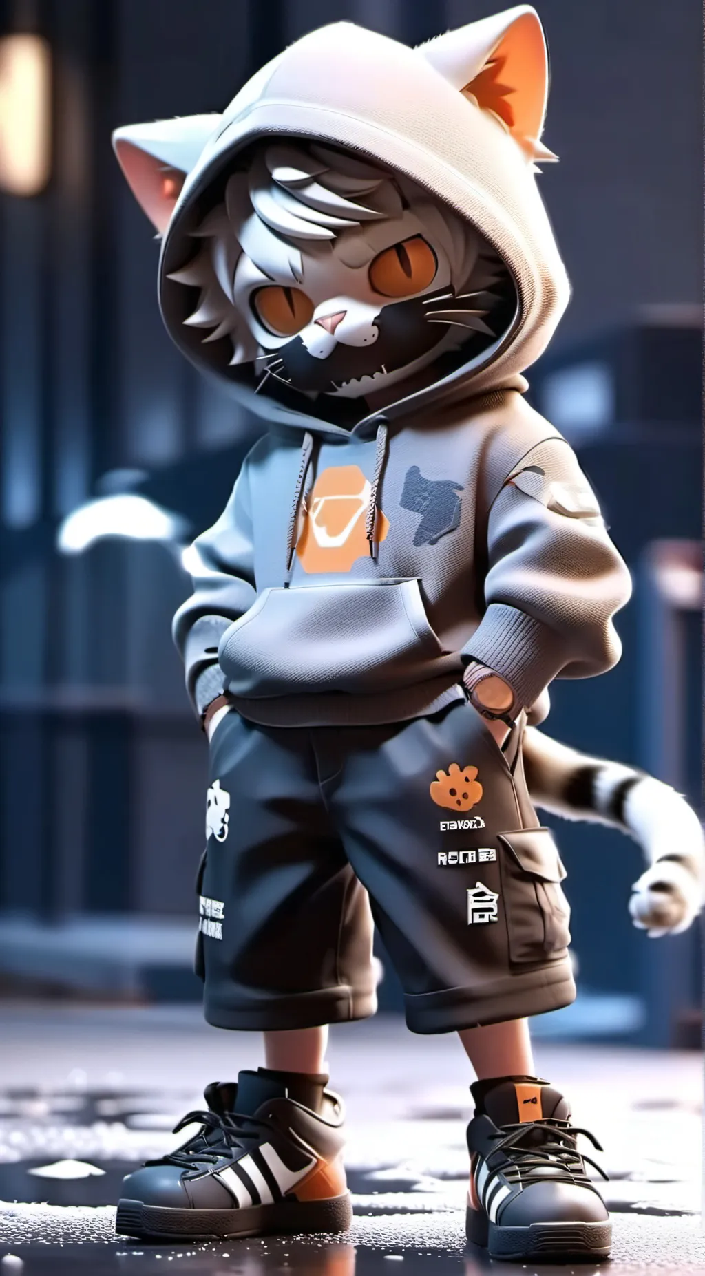 ai character: star burst background