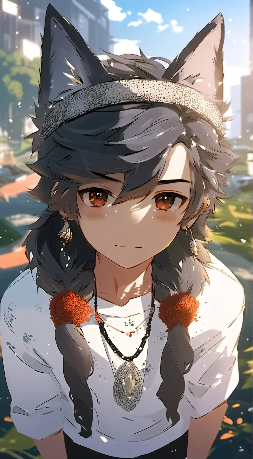 ai character: dog day background