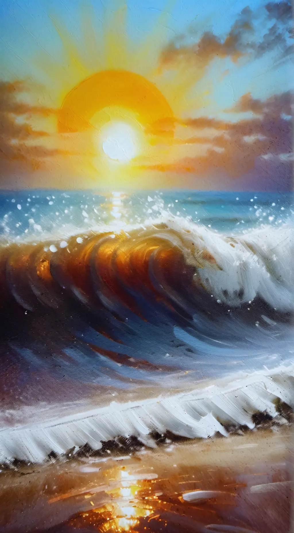 ai character: sun background