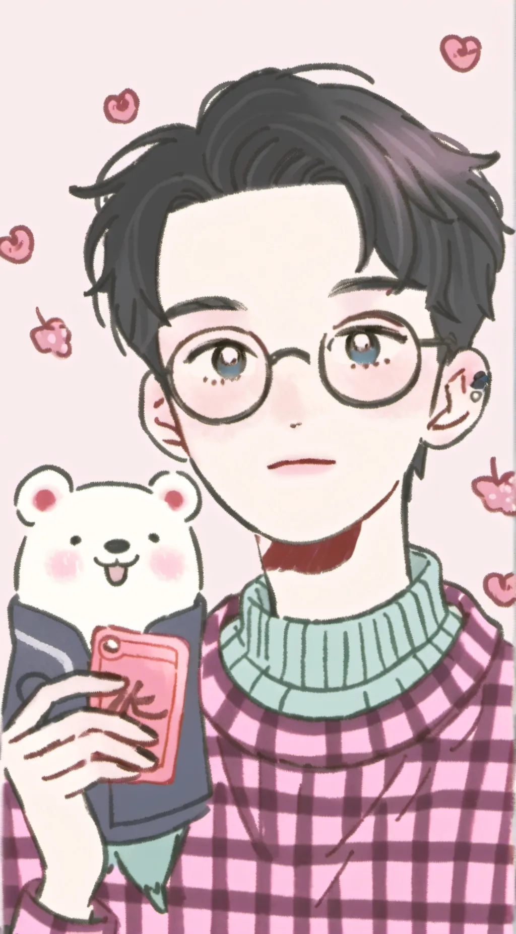 ai character: popular boy background