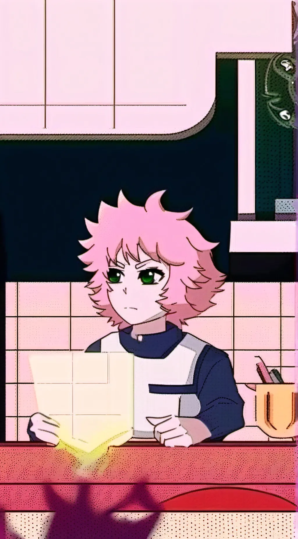 ai character: Mina Ashido  background
