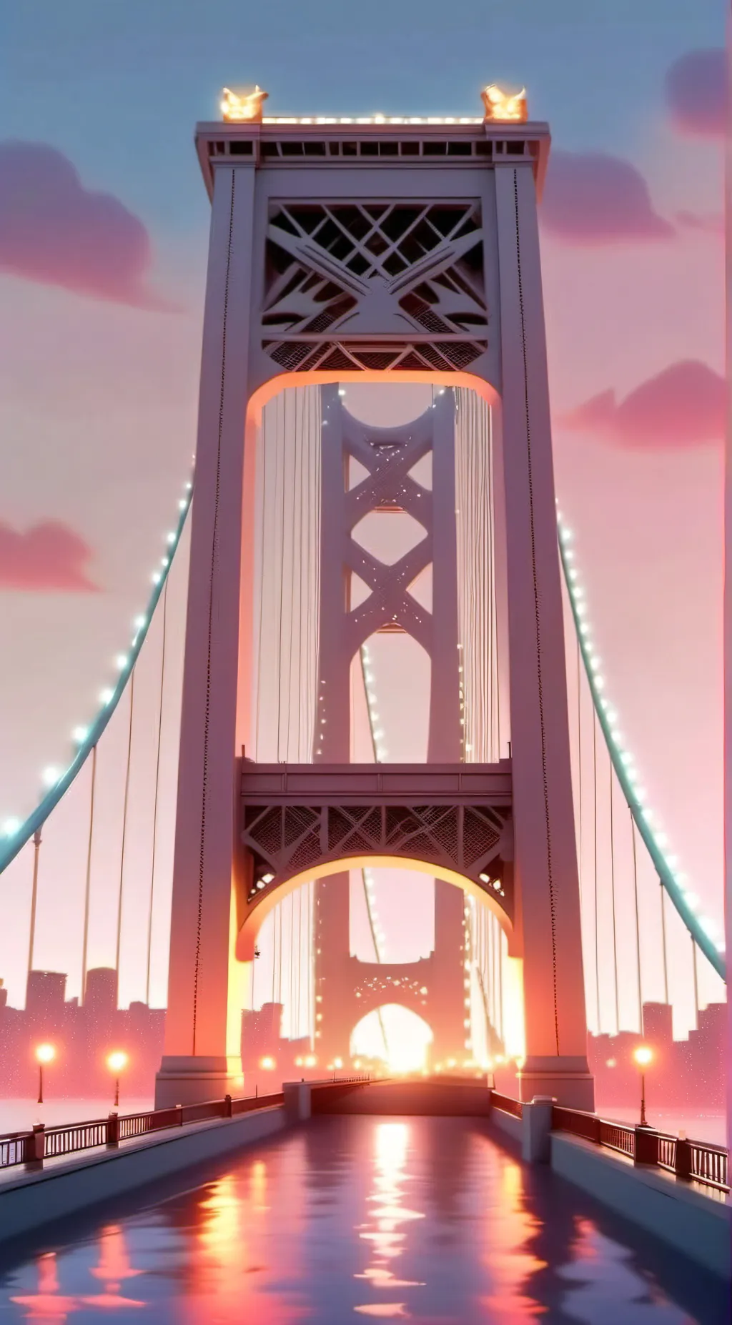 ai character: A Bridge. background