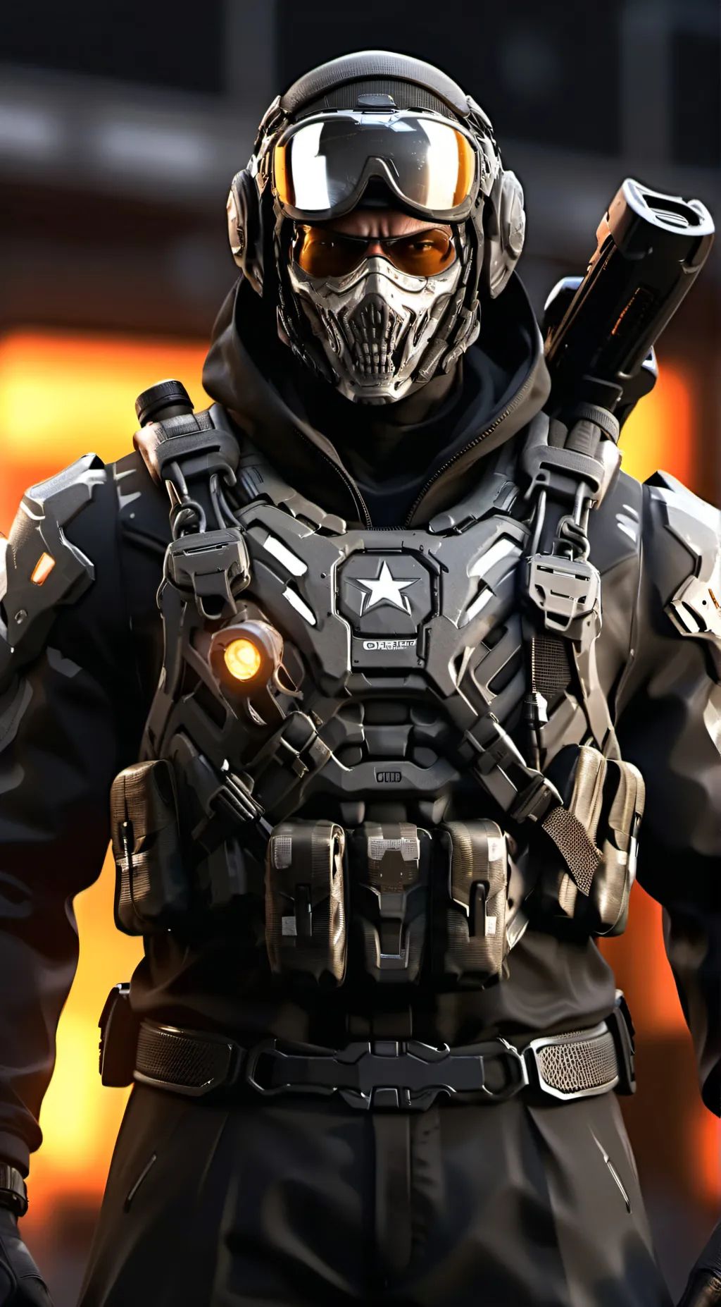 ai character: ghost  background