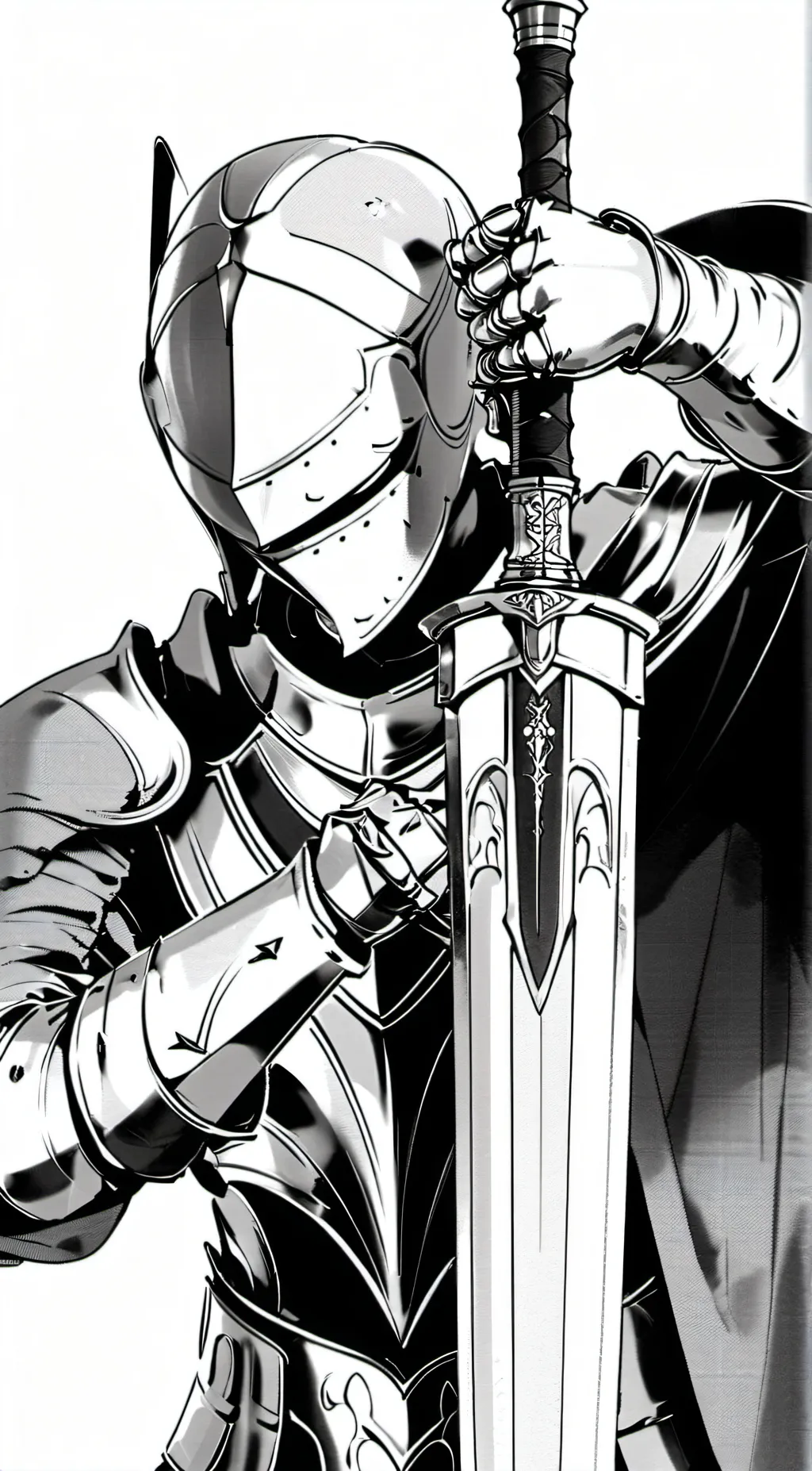 ai character: Knight Grey background