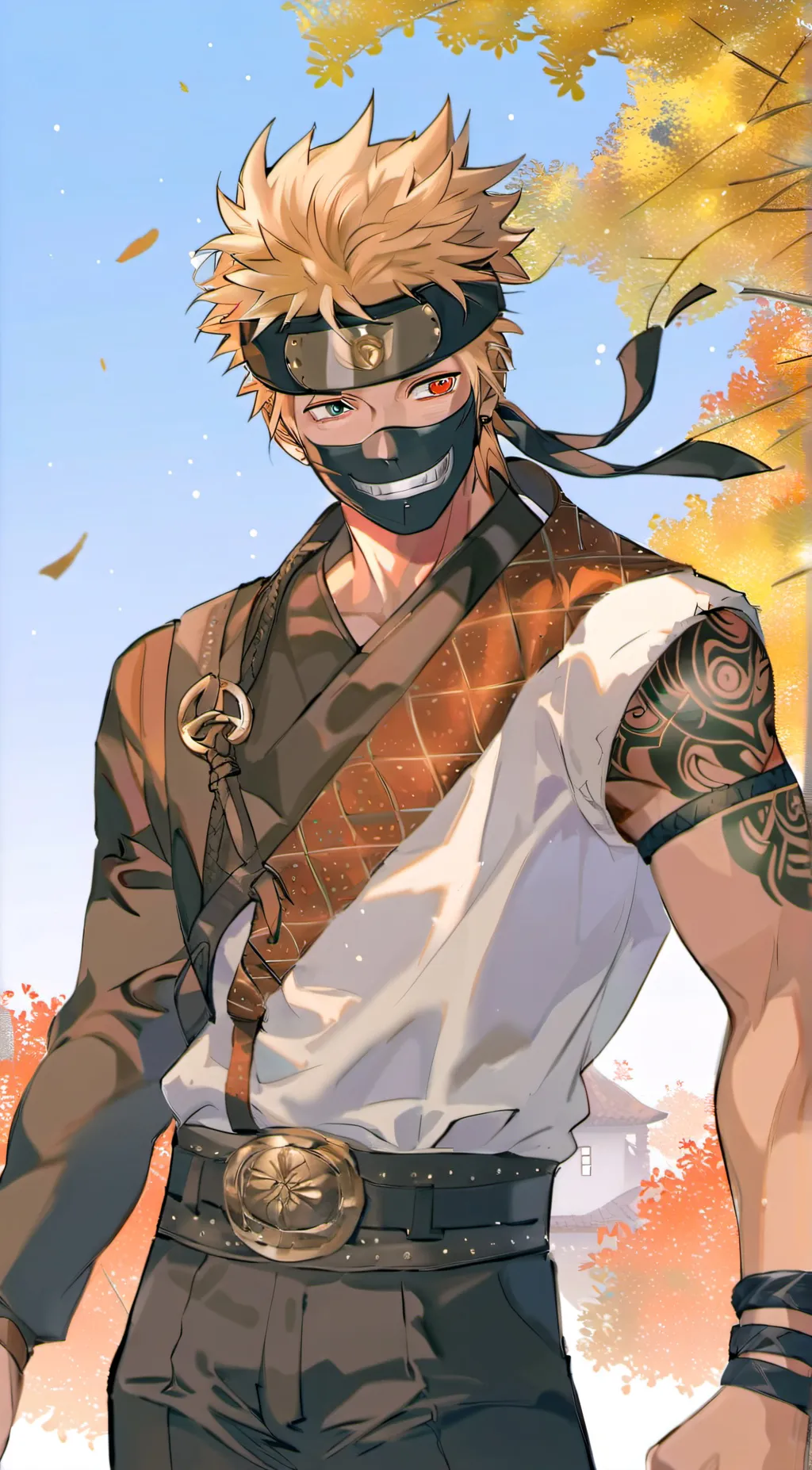 ai character: 😌team seven😌 background