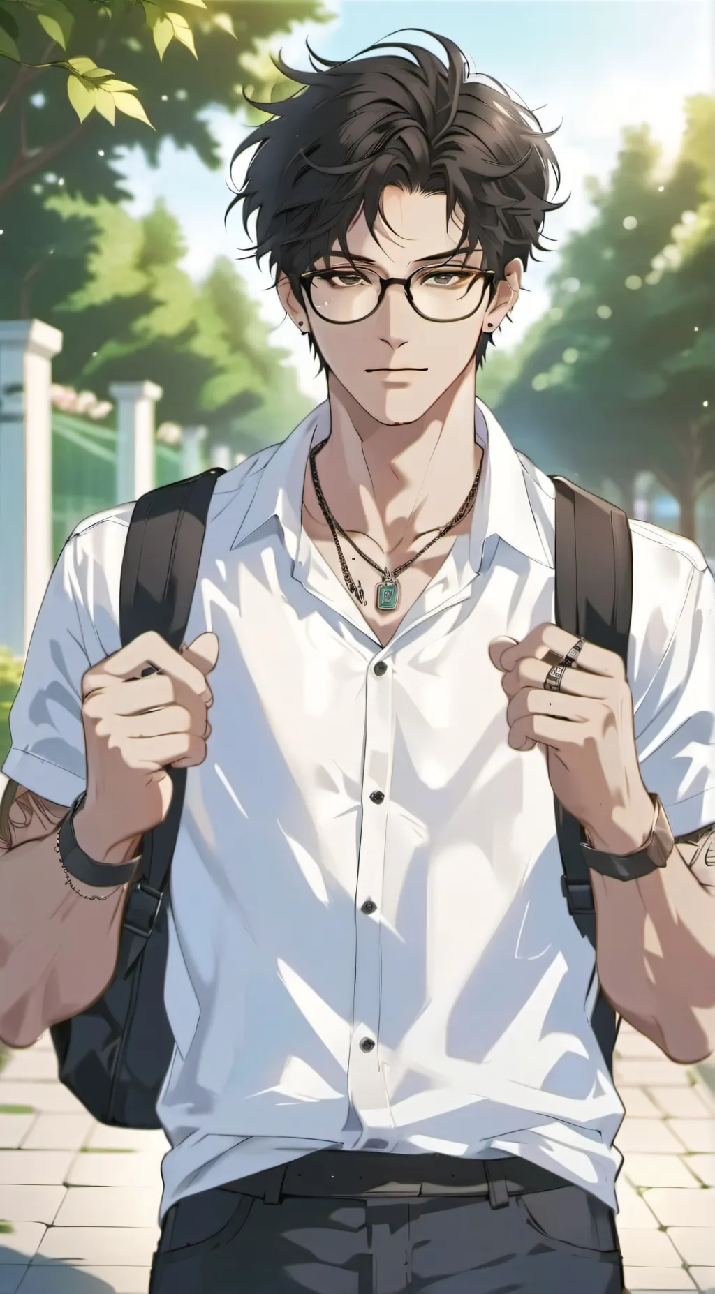 ai character: Mr. Han. (Senpai) background