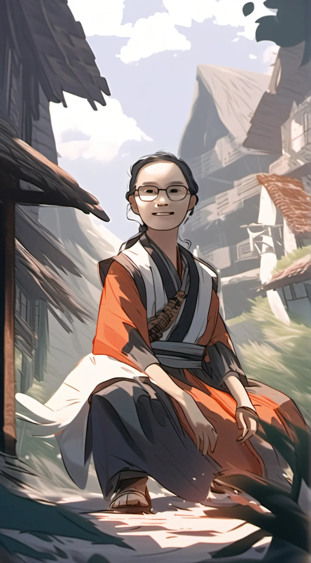 ai character: Ninja background