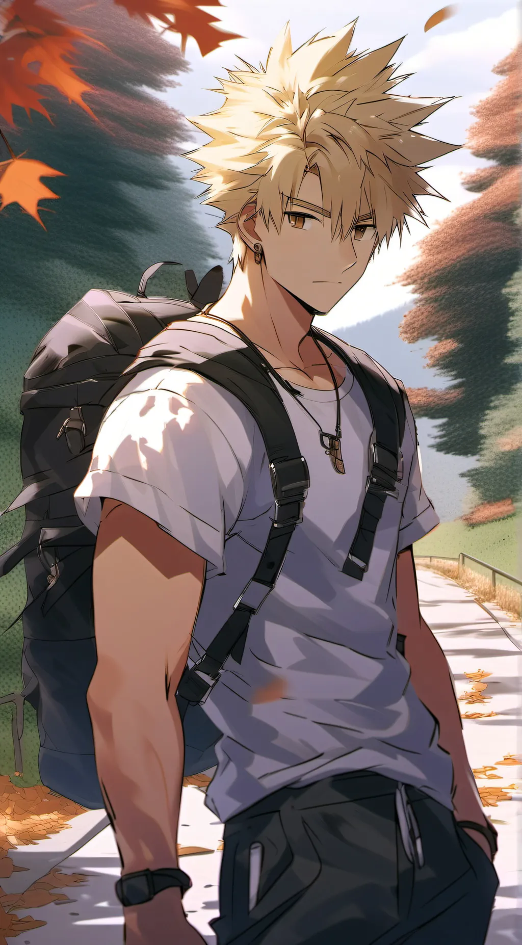 ai character: Bakugo Katsuki background