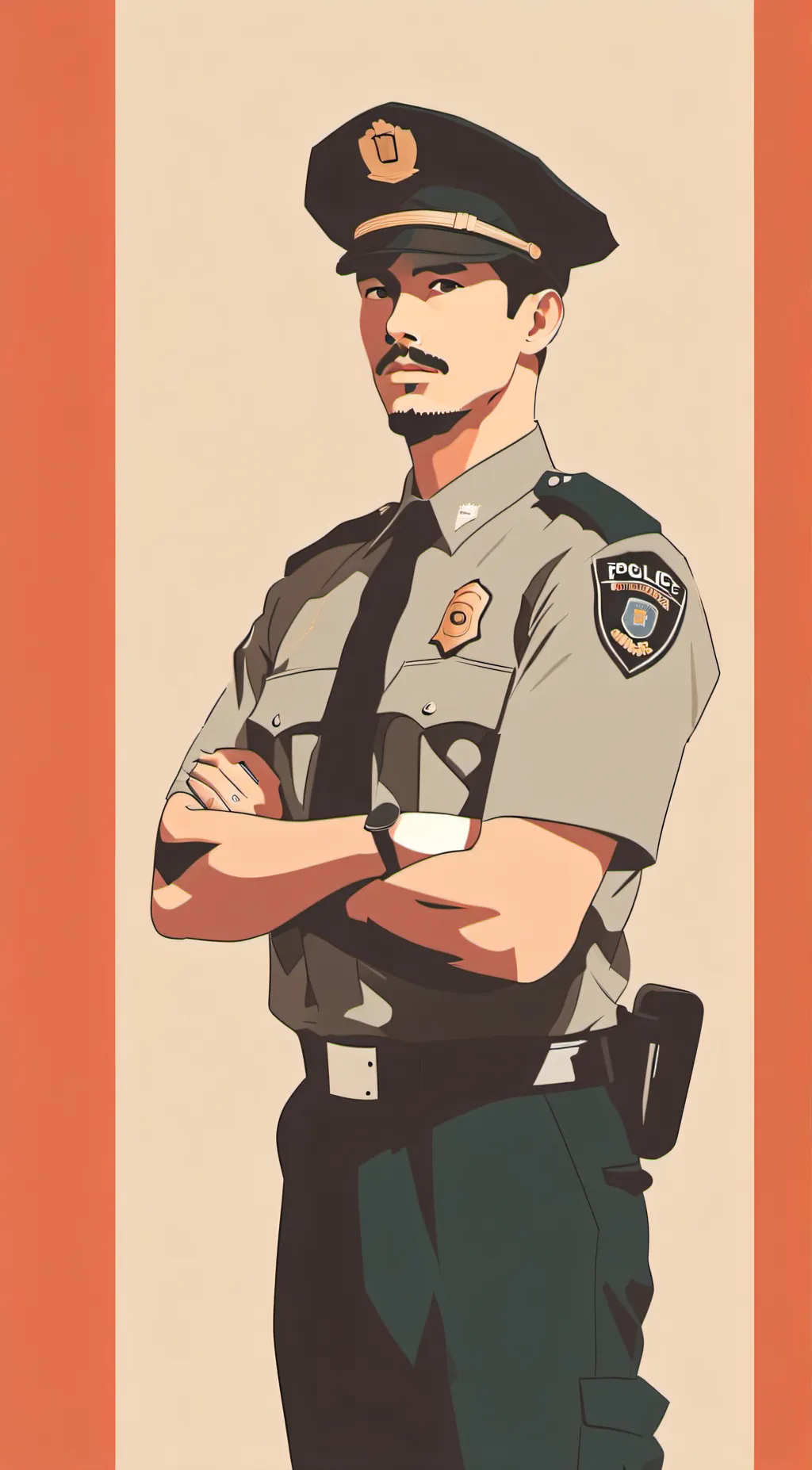 ai character: police officer  background
