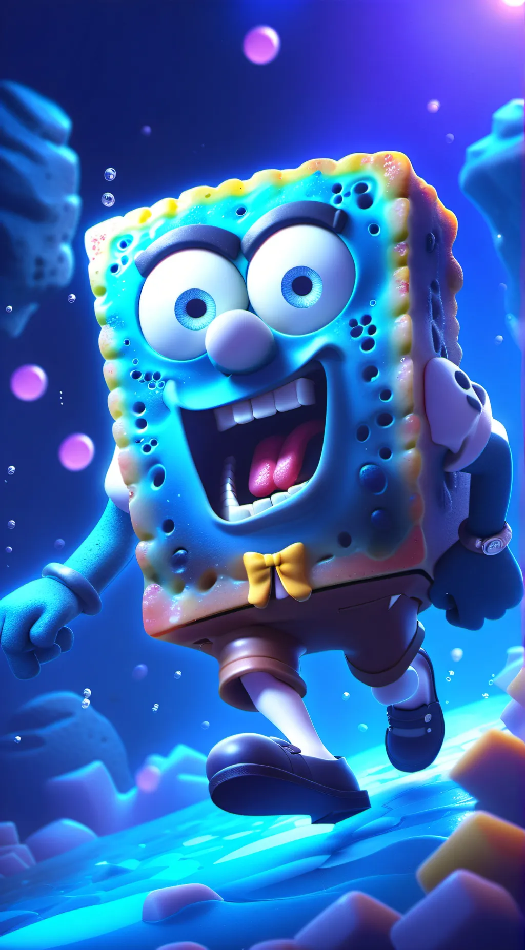 ai character: Ai generateddponge background